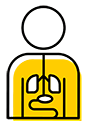 Icon of person with internal organs displayed