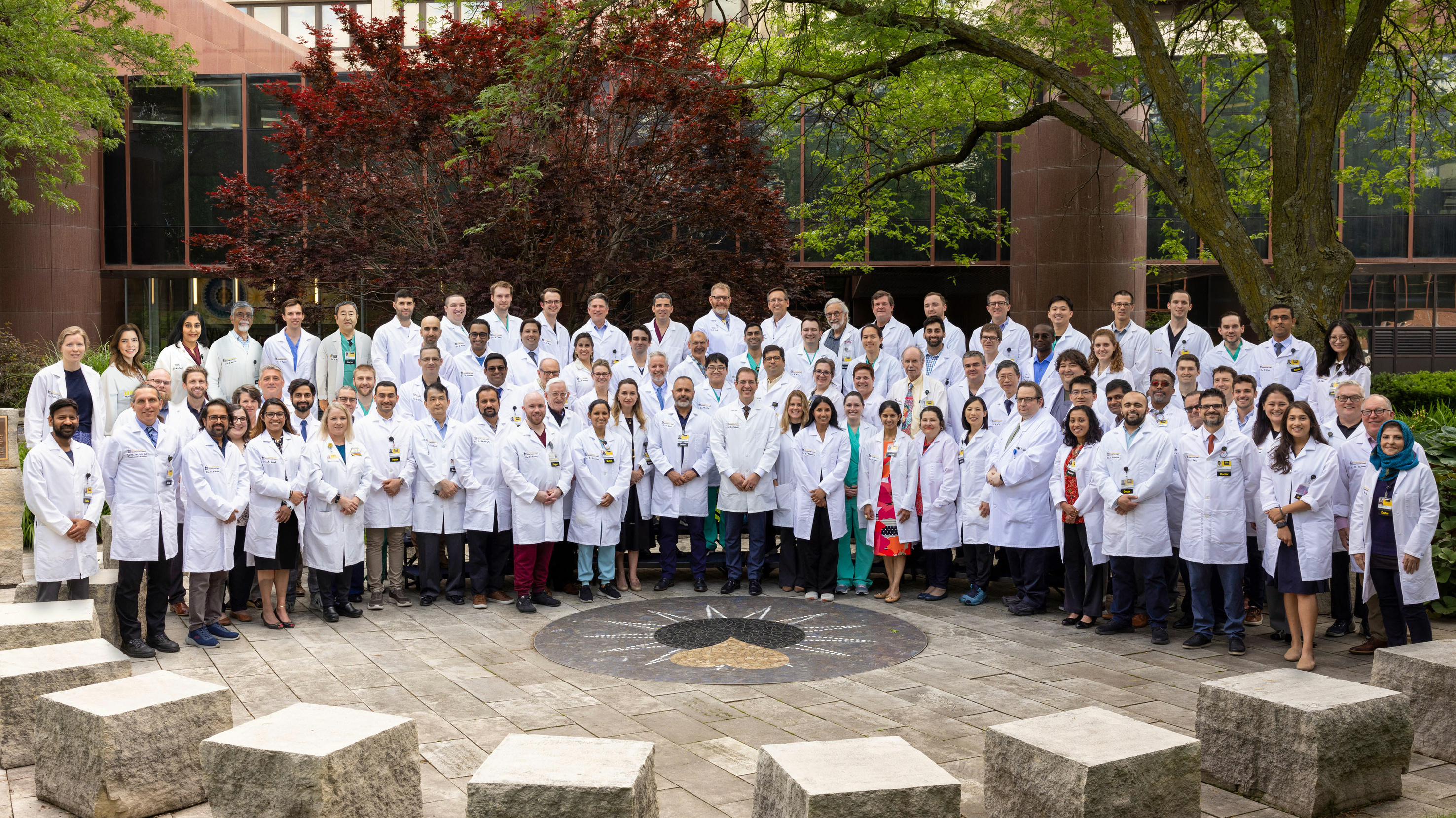Group photo of radiology faculty, residents, and fellows