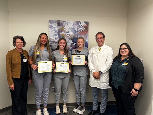 Group photo of recipients of the Hatch Scholarship along with the radiation sciences program directors