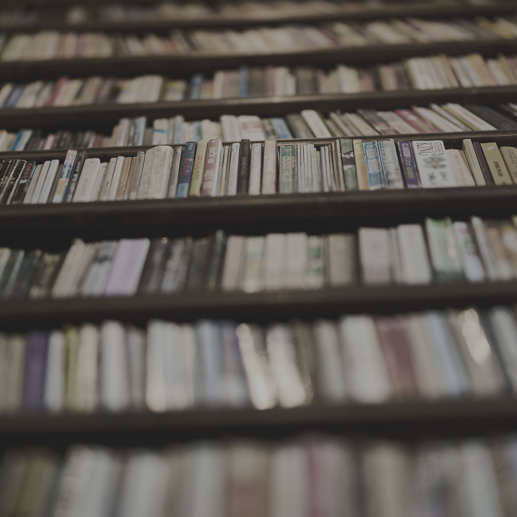 Books on a shelf