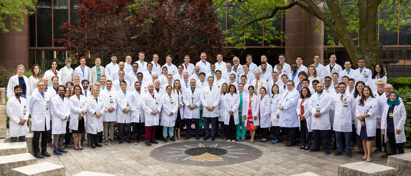 Group photo of radiology faculty, residents, and fellows